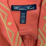 Winter Kate limited edition embroidered silk Anjali plunge blouse Size XS Orange Photo 5