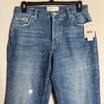 We The Free Free People  Maggie Mid-Rise Straight Leg Jeans Women's 25 Blue NWT Photo 5