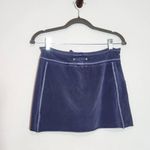 Gap  Blue T-Shirt Knit Mini Skirt with Raw Edge Detail Size XS Pull-on Mini Skirt Photo 3