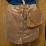 Voy Brown Button Front Mini Skirt Size S NWT Photo 0