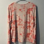 Hang Ten Women's Size L Pink White Tie-Dye Long Sleeve Top UV Protect Zip Pocket Photo 1