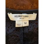 Helmut Lang  Black Puckered Lace Detail Scoop Neck Short Cap Sleeve‎ Top Size M Photo 8