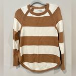 Anthropologie  Rebekah Sweater Striped Brown White Size XS 2122 Photo 1