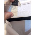 Teddi White Textured Polo Shirt, Women's Large Embroidered Tropical Island Scene Photo 4