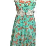 New Look Strapless Floral High-Low Dress Bustier Flowy Y2K Fairycore Size Large Photo 0