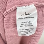 Lulus  Snuggly Precision Mauve Pink Pleated Sweater Midi Dress Knit A Line Medium Photo 7