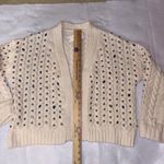Maeve  Anthropologie Bejeweled Embellished Cardigan Cable Knit Sweater One‎ Size Photo 8