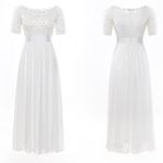 Elegant chiffon lace sequin wedding dress Photo 1