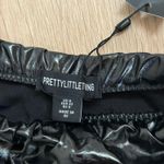 Pretty Little Thing Black Vinyl Mini Micro Skirt Photo 5