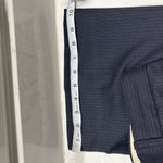 Theory  Dark Blue Pinstripe, Wool, Wide-Leg Pants Photo 5