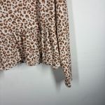 Pink Lily  Leopard Waffle Knit Top Size Medium Photo 4