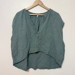 Aerie  Pool to Party Cropped Shirt in Green Size XL Cotton Gauze Top Photo 1