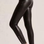 Abercrombie & Fitch Vegan Leather Leggings Size XL High Rise Zipper Ankle Black Photo 0