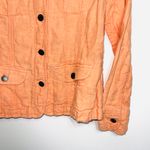 J.Jill  100% Linen Neon Orange Button Utility Jacket Photo 3