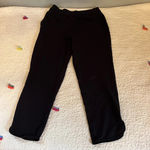 Lululemon womens size large black athletic cotton blend stretchy yoga pants 8 Photo 0