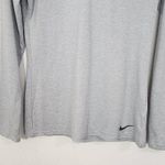 Gray Long Sleeve Tee with Hoodie Size Small Nike Gray Hoodie Logo Top Photo 2