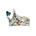 Puma  Women's Multicolor Logo One Strap Swim Bikini Top Size Medium NEW NWT Photo 1