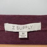 Z Supply  Womens Lake Triblend Heather Wrap Tie Waist Tee‎ Dress Burgundy Medium Photo 4