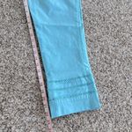 Chico's Chico’s turquoise cropped pant with crochet lace details stretchy Photo 3