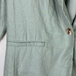 A New Day  Sage Green Linen Blend Single Breasted Casual Blazer Jacket size M Photo 4