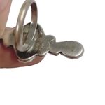 ZUNI Artist Signed LES Southwestern Natural Coral Vintage Ring Sz 5 Photo 2