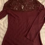 Venus Burgundy Lace Top Photo 1