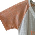 Lagaci White Orange Cotton Blend Summer Beach Soft Short Sleeve SZ S #1970 Photo 3