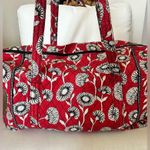 Vera Bradley Deco Daisy Red/white/black Floral Duffle Bag Photo 1