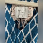 Anthropologie  HD In Paris Archipelago blue diamond geometric print dress. Photo 6