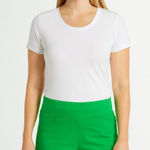 Belle by Kim Gravel Women’s Ponte Bermuda Shorts – Lush Green Size 2 NWOT Photo 0