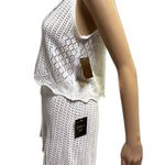 Almost Famous  2 Piece Scalloped Crochet Coverup High Waist Shorts Tank Set M Photo 5