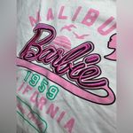 Oversized Embroidered Barbie Tshirt Crop Top Womens Pink Graphic Shirt Size M Photo 1