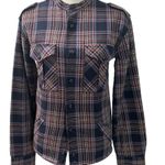 Alaska 1959 Wilderness Gear Blue Tartan Plaid Shirt Jacket Quilted Lining Sz 8 Photo 1