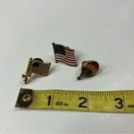 Vintage USA Set of 3 Pins American Flag Hot Air Balloon Patriotic Photo 2