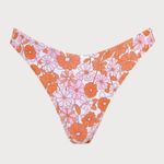 BERLOOK Orange Floral Backless Bikini Top AND BOTTOM 07 Size L Photo 7