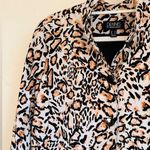Dennis Basso Printed Twill Button Front Jacket - Leopard Print - Size S Photo 0