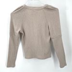 Anthropologie Puff Sleeve Snap Button Cardigan Sweater Top Photo 3