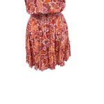 Poupette St Barth Clara Mini Dress Red Chagal Print Orange Pink Size Medium Photo 10