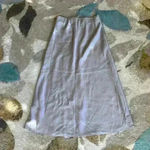 Abercrombie & Fitch NWOT light gray, silky feel, midi skirt;size XS Photo 0