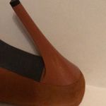 Wild Diva Boho Chic faux suede tan /orange heel 6.5 EUC Photo 7