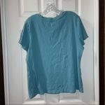Time & Tru Blue Ribbed Scoop Neck Short Sleeve Top XXXL Photo 7