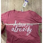 Planet Motherhood I Already Love You Maternity Pink Small Top New Photo 2