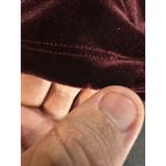Boston Proper Women’s Blouse Large Burgundy Velvet Button Up Vintage Style Photo 7