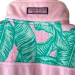 Vineyard Vines  Pink Marthas Vineyard Banana Leaf Quarter Zip Fleece Top ~ SMALL Photo 6