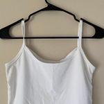 White Scoop Neck Lightweight Tank Top Shirt Classic Summer Casual Minimal Photo 1