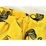 Vintage 60s Floral Print Yellow Black A Photo 3