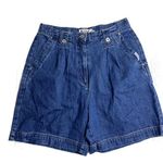 Bill Blass Vintage  Pleated Grandpa Granola Girl Denim Bermuda Jorts Shorts Photo 0