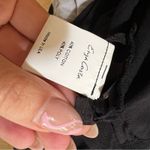 Enza Costa black slubbed short sleeve tee shirt mini dress SMALL Photo 6