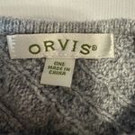 Orvis  Gray Buttoned Women's Cable Knit Poncho one size Cabincore Photo 2