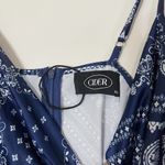 Cider  blue bandana paisley cowl neck cami bodycon mini dress size XS Photo 4